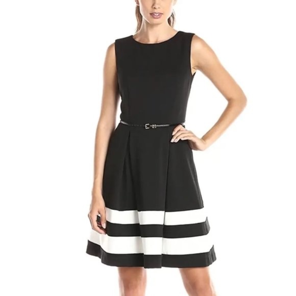 Calvin Klein Dresses & Skirts - Calvin Klein Sleeveless Fit and Flare Belted Dress
